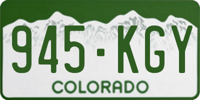 CO license plate 945KGY