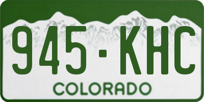 CO license plate 945KHC