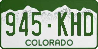 CO license plate 945KHD