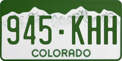 CO license plate 945KHH