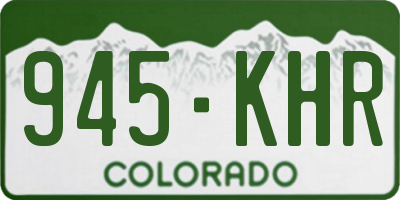CO license plate 945KHR