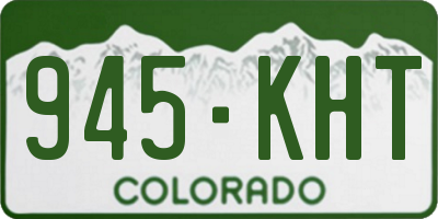 CO license plate 945KHT