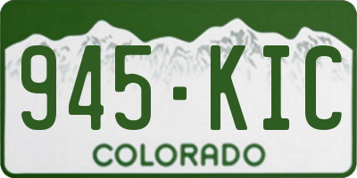 CO license plate 945KIC