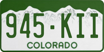 CO license plate 945KII