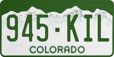 CO license plate 945KIL