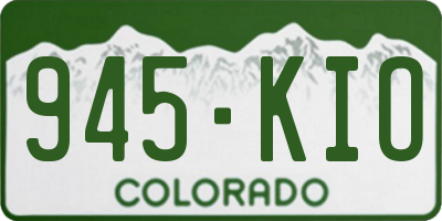 CO license plate 945KIO