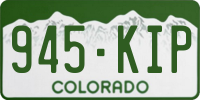 CO license plate 945KIP