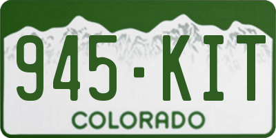 CO license plate 945KIT