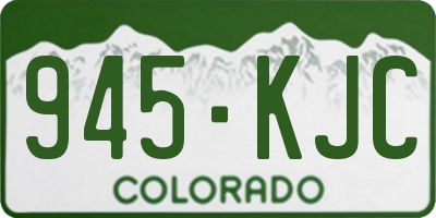 CO license plate 945KJC