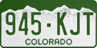 CO license plate 945KJT