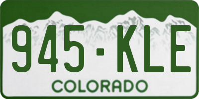 CO license plate 945KLE