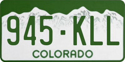 CO license plate 945KLL
