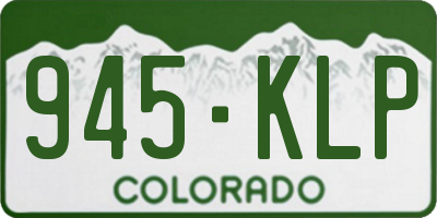 CO license plate 945KLP