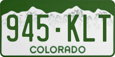 CO license plate 945KLT