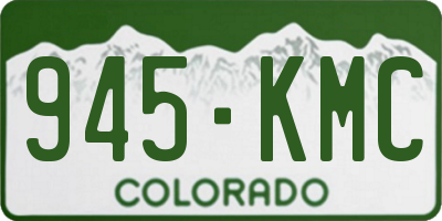 CO license plate 945KMC