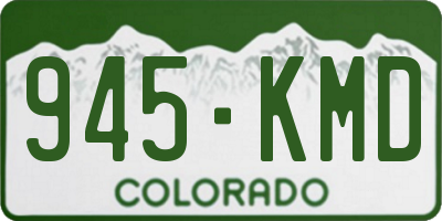 CO license plate 945KMD