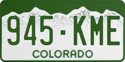CO license plate 945KME