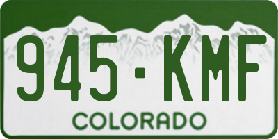 CO license plate 945KMF