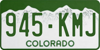 CO license plate 945KMJ