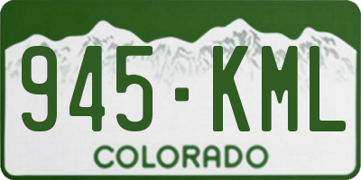 CO license plate 945KML