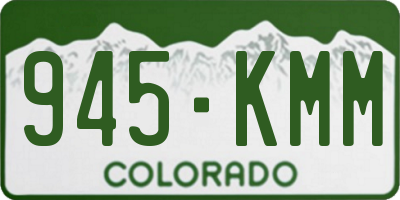 CO license plate 945KMM
