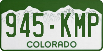 CO license plate 945KMP