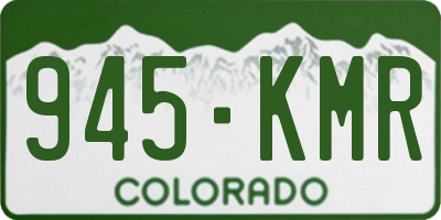CO license plate 945KMR