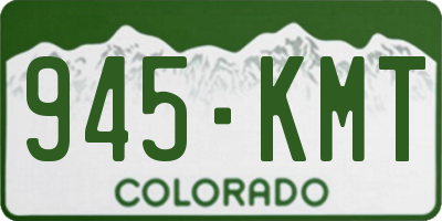 CO license plate 945KMT