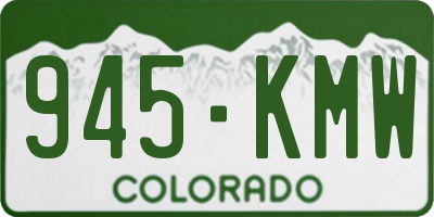 CO license plate 945KMW