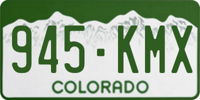 CO license plate 945KMX
