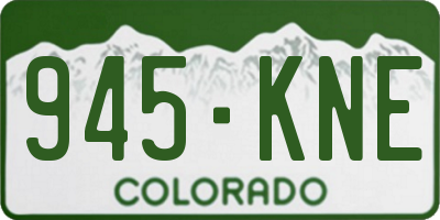 CO license plate 945KNE