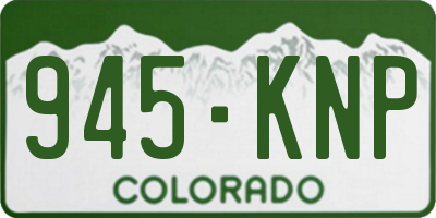 CO license plate 945KNP