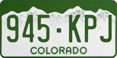 CO license plate 945KPJ