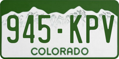 CO license plate 945KPV