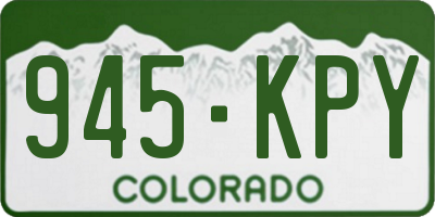CO license plate 945KPY