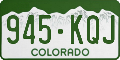 CO license plate 945KQJ