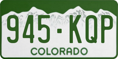 CO license plate 945KQP