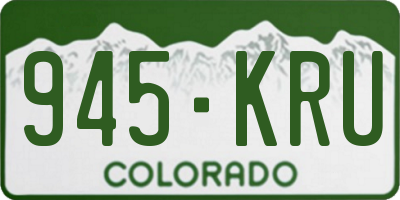 CO license plate 945KRU
