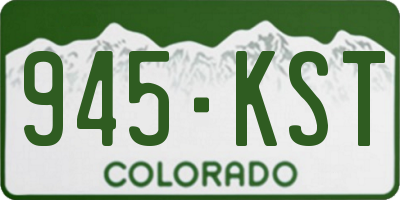 CO license plate 945KST