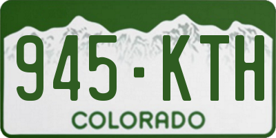 CO license plate 945KTH