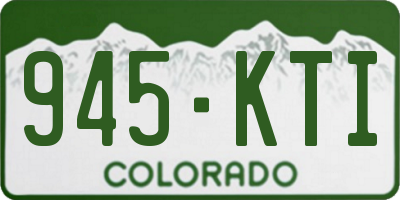CO license plate 945KTI