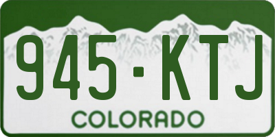 CO license plate 945KTJ