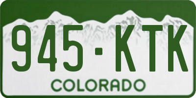 CO license plate 945KTK