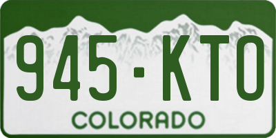 CO license plate 945KTO