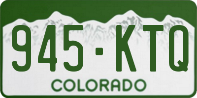 CO license plate 945KTQ