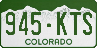 CO license plate 945KTS