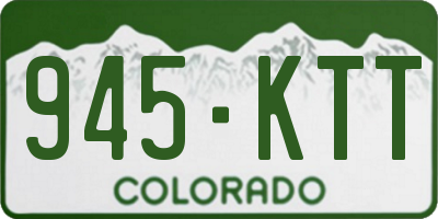 CO license plate 945KTT