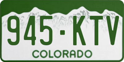 CO license plate 945KTV
