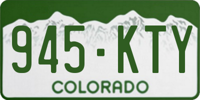 CO license plate 945KTY