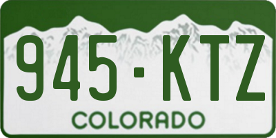CO license plate 945KTZ